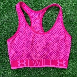 women’s Under Armour Hot Pink Sports Bra